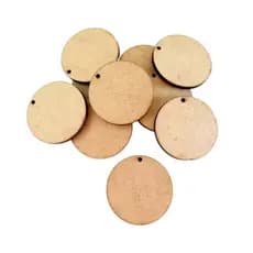 50 unidades Bolachas MDF Cru 5cm Com Furo Círculo Aplique Tag Artesanato Lembrancinhas Decoração VEN2