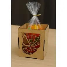Kit 10 Cachepot Homem Aranha Mdf Crú Lembrancinha Aniversário Super Herói