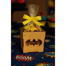 Kit 10 Cachepot Batman Festa Infantil Decoração Tema Herói Centro de Mesa Lembrancinha