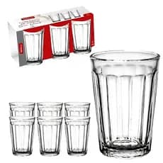 Jogo 6 Copos Americano 190ml Vidro Grosso Cerveja