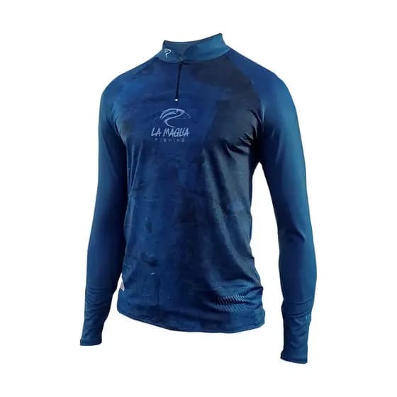 Camisa de Pesca Masculina UV50+ Manga Longa Royal Blue