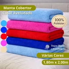 Cobertor Manta Fofinha Casal 1,80m x 2,00m Microfibra Super Macia Quentinha Antialérgica