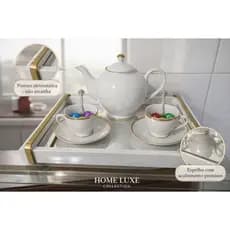 Bandeja Espelho Multiuso Organização Sala Bar Mesa Posta Cantinho Café Elegante Decorativa