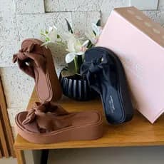 TAMANCO MODARE DE LAÇO SALTO PLATAFORMA SANDÁLIA FEMININA PANTUFA MACIA ULTRACONFORTO ANATOMICA