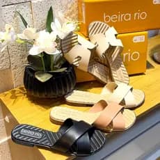 Sandália Chinelo Rasteira Beira Rio Flat Casual Confortável Formato em X e em H