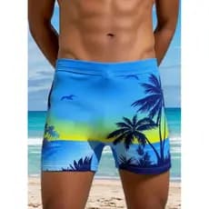 Sunga Masculina aulto Boxer Forrada Com Proteção UV+50 Premium (BQ-005）