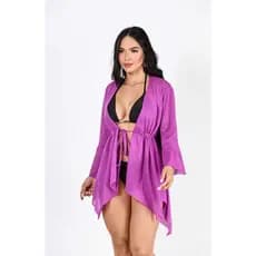 Saida de praia kimono de bico moda verão confortavel Blog fashion top 2025