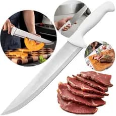 Faca açougue 14 Pol Inox Profissional Cabo Carne Bife Churrasco Corte Preciso Cozinha