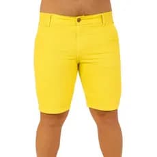 Bermuda Masculina Jeans Amarela Sarja Casual Premium Linha Conforto KDÊ Fashion Oficial