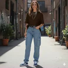 CAMISA OVERSIZE BLUSA LARGA MARROM 100% ALGODÃO STREETWEAR LISA BASICA