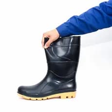 GALOCHA UNISEX TRABALHOS MOLHADOS PRETA/AMARELA