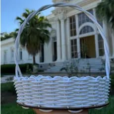 Cesta Fraldeira Tecida Sintética 20 cm Para Decoração/Presente/Aniversário/Casamento- Cores Variadas
