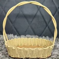 Kit 10 Cestas Oval Fraldeira Sintética 18 cm Para Presentes/Decoração/Cosméticos- Cores Variadas
