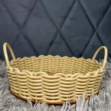 Bandeja Pãozeira Redonda 20 cm Decorativa Sintética Para Cozinha/Café/Organização Cores Variadas