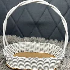 Kit 15 Cestas Oval 22 cm Fraldeira Sintética Para Presentes/Decoração/Cosméticos- Cores Variadas