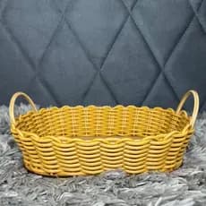 Pãozeira Oval 22 cm Sintética Para Centros de Mesa/Porta Pão/Café da Manhã- Cores Variadas