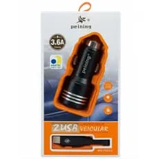 Carregador Veicular 2 USB 3.6A