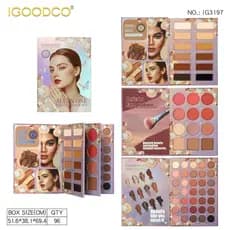 Paleta de amostra de pérola maquiagem Blush 59 cores livro luz sombra tudo-em-um XVX5