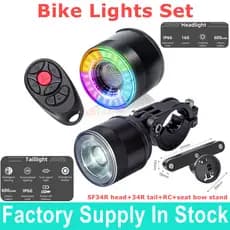 Conjunto De Lanterna Traseira De Bicicleta LED Multicolorida Luz CEJR