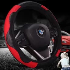 Capa para volante de carro, best-seller no e-commerce internacional, sem anel interno, em couro de fibra de carbono elás