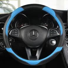Capa de volante de carro com padrão de fibra de carbono HY2133 para atacado transfronteiriço, nova capa de volante com e