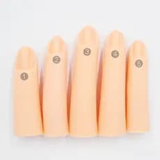 Produtos para nail art: Dedos falsos de silicone para prática, moldes especiais para aprender nail art, conjunto de 5, N