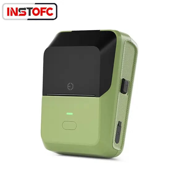 INSTOFC P2 Impressora De Etiquetas Bluetooth Sem Tinta Alimentos Jóias Preço Etiqueta De Código De Barras Portátil