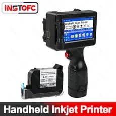Impressora jato de tinta portátil 12,7 mm, 28 idiomas, impressão de data, texto e logotipo INKP005