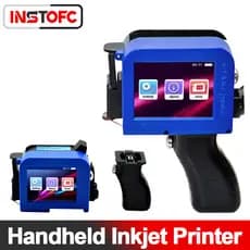 Impressora jato de tinta portátil 12.7mm com alça removível 28 idiomas imprime data texto e logotipo