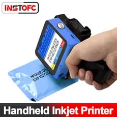 Impressora jato de tinta portátil 12.7mm com alça removível 27 idiomas impressão de data texto e logotipo