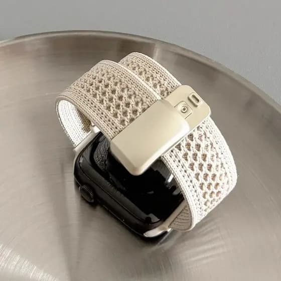 Adequado para AppleWatch Tricotado S9 Nylon Trançado Fivela Magnética Apple Watch i