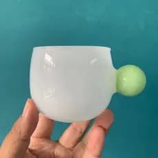 Copo de café de vidro de borosilicato alto high-End doce cor copo de suco de leite bola de alto valor senhoras copo bebe