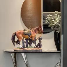 Decoração de cavalo americano luz luxo casa sala estar entrada armário vinho TV artesanato decoração KB6T