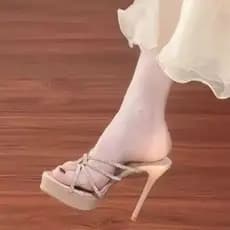 Super fada salto alto plataforma à prova dwaterproof água salto super alto strass sandálias primavera salto Stiletto apo