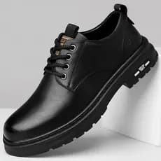 Outono sapatos de couro moda na moda jogo estilo britânico sapatos de couro casuais trabalho sola macia superfície macia