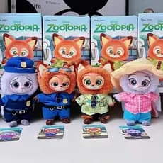 MINI~ Zootopia Pelúcia de Vinil Nick Judy Caixa Surpresa Boneco Disney Pingente Decoração de Mochila Para Fãs Meninos Me