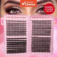 Extensões de Cílios D-Curl 640 Unidades: 9-18 mm, Cachos 30D-80D, À Prova D'Água, 3D Volumosos Naturais para Estilos de