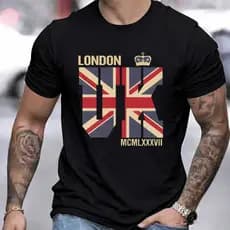 Camisa Masculina Londres – Estampa Premium