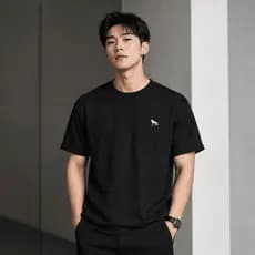 Camiseta Oversized Lobo Minimalista Básica Preta Streetwear Unissex 100% Algodão Premium Lançamento