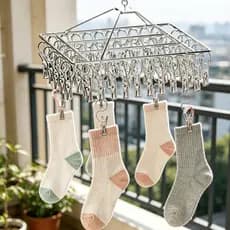 Foldable Stainless Steel Clothes Drying Rack for Socks Underwear Baby Clothes Household Laundry