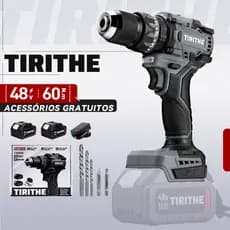 Parafusadeira Furadeira Impacto Brushless 48v 10mm 2 Baterias Sem Fio