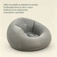 Sofa Inflavel Dobravel Portatil Estilo Preguiçoso Confortavel Para Quarto Varanda Casa