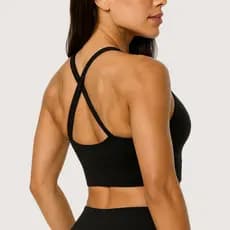 Top Academia Feminino com Bojo Removível Top Fitness Cruzado nas Costas Suplex