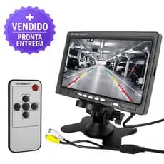 Monitor 7 LCD TFT com Entrada AV para Câmera de Ré Carro Caminhão e Veículos
