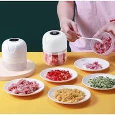 Mini Processador de Alimentos 250ml com Lâminas de Aço Inoxidável