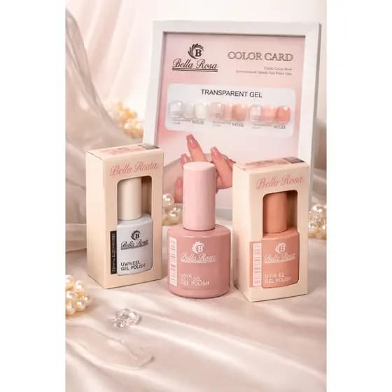 Esmalte em Gel Renda e Fundo Realista Bella Rosa -12ml Manicure Led Uv Pedicure Nails Desing