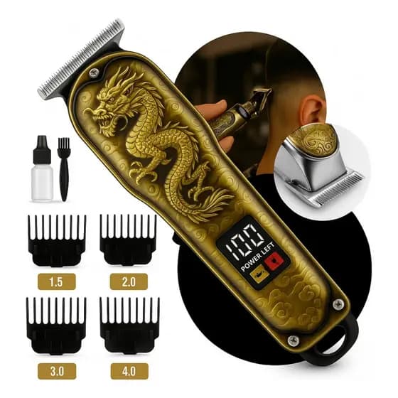 Máquina De Cortar Cabelo Metal Profissional Smart Lcd Barbeador Elétrico dedicada Sem Fio Para Homens salão de beleza