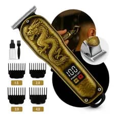 Máquina De Cortar Cabelo Metal Profissional Smart Lcd Barbeador Elétrico dedicada Sem Fio Para Homens salão de beleza