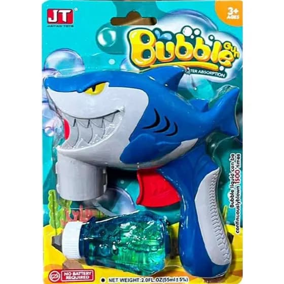 Pistola de Bolha de Sabão em formato de Tubarão Bubble Gun