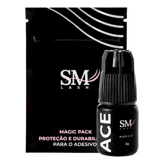 Adesivo Cola Ace 3ml Sm Lash Extensão de Cílios Alongamento Fio Retenção Cilios Volume Umidade